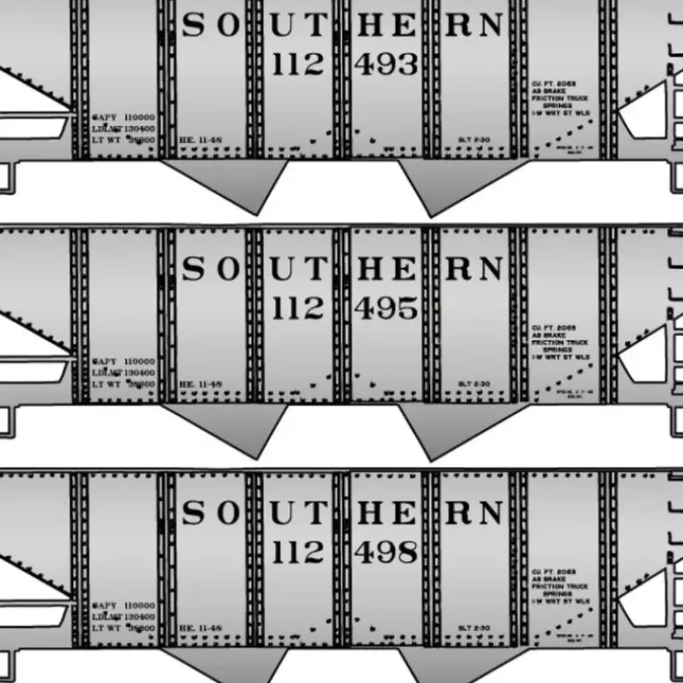 Accurail 25724 Southern HO USRA 55-Ton Twin Hopper Kits (Set of 3) - Model Train Junction: Quality Parts and Art Supplies
