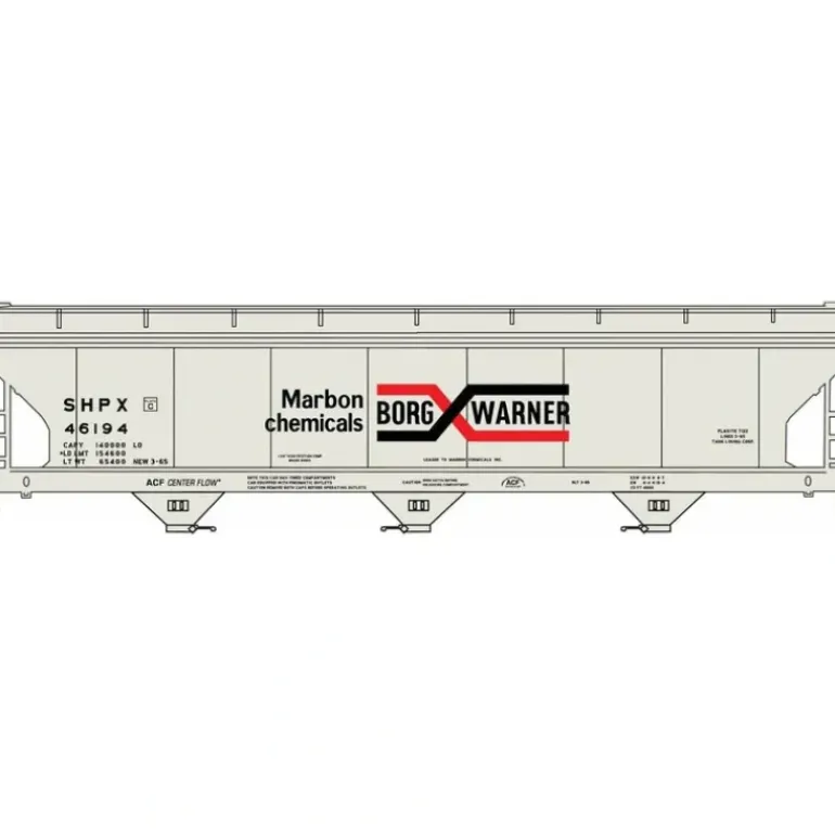 Accurail, HO Scale, 81371, ACF 47' 3-Bay Center-Flow Covered Hopper, Corn Products, #60015, (HO Scale Kit) - Model Train Junction: Quality Parts and Art Supplies