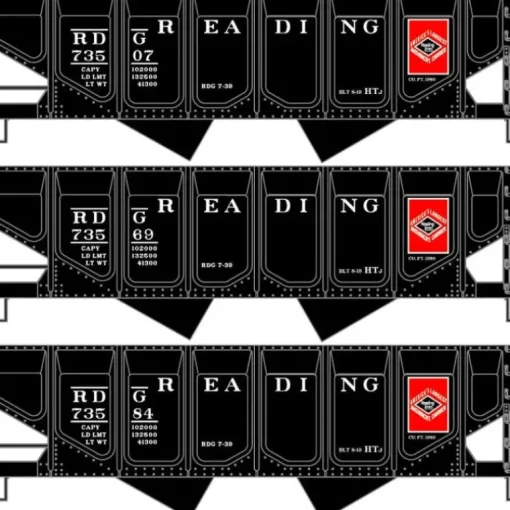 Accurail, HO Scale, 2881, Panel-Side Twin Hopper Kits, Reading (3-Pack) Kit - Model Train Junction: Quality Parts and Art Supplies