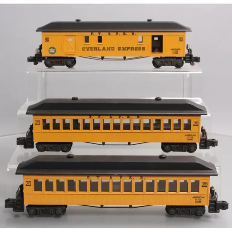 American Flyer Vintage S Gauge Frontiersman Passenger Cars: 24720, 24720, 24730 EX - Model Train Junction: Quality Parts and Art Supplies