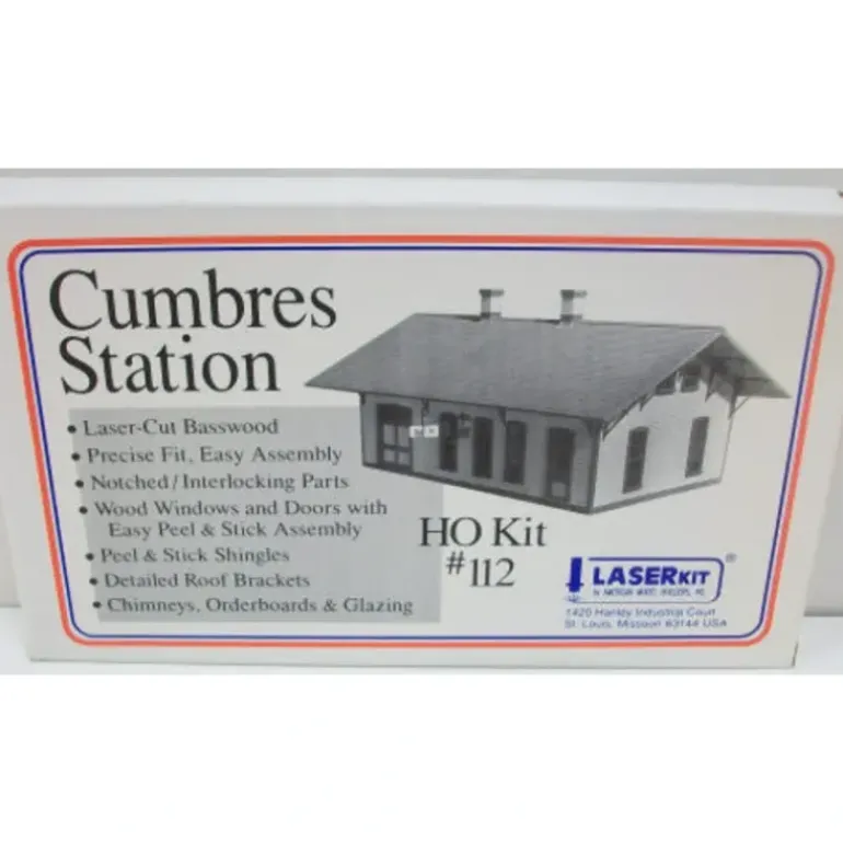 American Model Builders 112 HO Laser Art Cumbres Station Building Kit - Model Train Junction: Quality Parts and Art Supplies