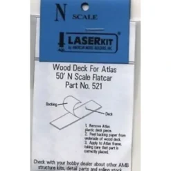 American Model Builders 521 N Laser-Cut Wood Deck for Flat Car - Model Train Junction: Quality Parts and Art Supplies