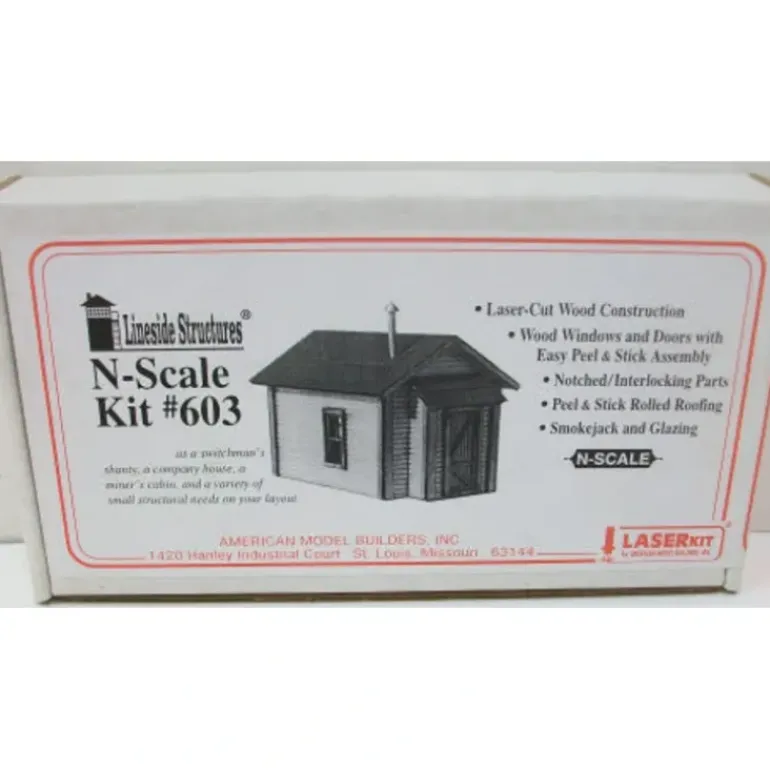 American Model Builders 603 N Laser Art Miner's Cabin Kit - Model Train Junction: Quality Parts and Art Supplies