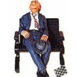 Aristo-Craft 60065 G Scale Seated Sleeping Man Figure - Model Train Junction: Quality Parts and Art Supplies