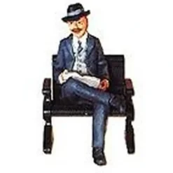 Aristo-Craft 60064 G Scale Seated Male Reading Figure - Model Train Junction: Quality Parts and Art Supplies