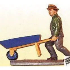 Aristo-Craft 60070 Worker with Wheelbarrow Figure - Model Train Junction: Quality Parts and Art Supplies