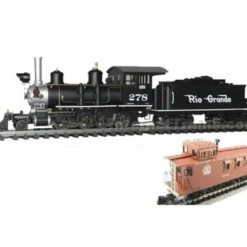 Aristo-Craft 80114C D&RGW C-16 Steam Loco. w/ Caboose - Model Train Junction: Quality Parts and Art Supplies
