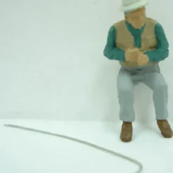 Arttista 1192 O Scale Fishing Man Sitting Pewter Figure - Model Train Junction: Quality Parts and Art Supplies