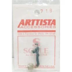 Arttista 719 S Scale Man Carrying Box Pewter Figure - Model Train Junction: Quality Parts and Art Supplies