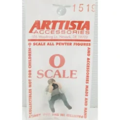 Arttista 1519 Stooping Railfan w/Camera Pewter Figure - Model Train Junction: Quality Parts and Art Supplies