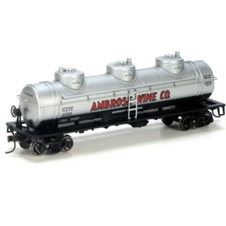 Athearn 74454 Ambrose Wine 3-Dome Tankcar #1 - Model Train Junction: Quality Parts and Art Supplies