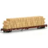 Athearn 81939 BNSF 60' Flat w/Lumber Load #1 - Model Train Junction: Quality Parts and Art Supplies