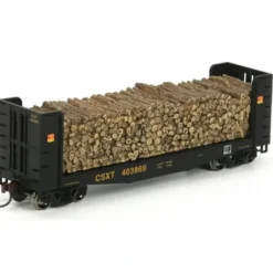 Athearn 81484 CSX #4403869 HO RTR 40' Pulpwood Flat w/Load - Model Train Junction: Quality Parts and Art Supplies