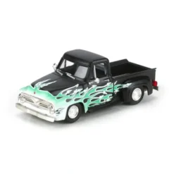 Athearn 26469 HO 1955 Ford F-100 Pickup Black/Flames - Model Train Junction: Quality Parts and Art Supplies