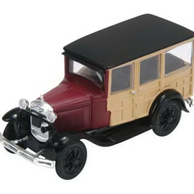 Athearn 26407 HO Burgundy Ford Model A Woody - Model Train Junction: Quality Parts and Art Supplies