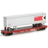 Athearn 97757 HO Canadian Pacific 50' Flat w/46' Trailer CPR #504364 - Model Train Junction: Quality Parts and Art Supplies