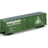 Athearn 69036 HO Evergreen Freight Car Corp. 50' PC&F Plug Door Box Car #3734 - Model Train Junction: Quality Parts and Art Supplies