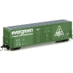 Athearn 69040 HO Evergreen Freight Car Corp 50' PC&F Plug Door Box Car #3682 - Model Train Junction: Quality Parts and Art Supplies