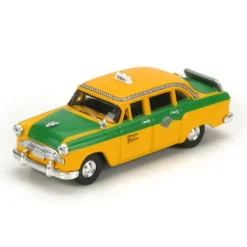 Athearn 26371 HO Green/Yellow A8 Checker Taxi - Model Train Junction: Quality Parts and Art Supplies