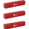 Athearn 28970 HO Hub Group/Red 53' Jindo Containers - RTR (Set of 3) - Model Train Junction: Quality Parts and Art Supplies