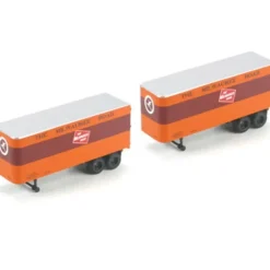 Athearn 92472 HO Milwaukee Road Two 25' Trailers 28-4 and 28-19 - Model Train Junction: Quality Parts and Art Supplies