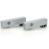 Athearn 28009 HO Overnite 40' Exterior Post Z-Van Trailer Set # 2 (Set of 2) - Model Train Junction: Quality Parts and Art Supplies