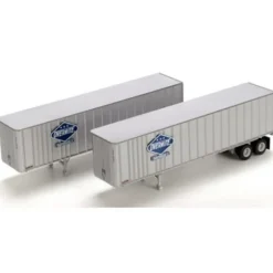 Athearn 28008 HO Overnite 40' Exterior Post Z-Van Trailer Set # 1 (Set of 2) - Model Train Junction: Quality Parts and Art Supplies