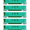 Athearn 94932 HO RTR Bathtub Gondola w/Load, O&W #6 (5) - Model Train Junction: Quality Parts and Art Supplies