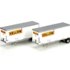 Athearn 29155 HO RTR Yellow 28'' Wedge Trailers (2) - Model Train Junction: Quality Parts and Art Supplies