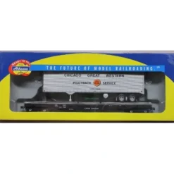 Athearn 72467 HO Scale CGW 50' Flat with 40' Trailer #3886 EX/Box - Model Train Junction: Quality Parts and Art Supplies