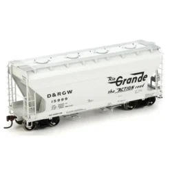 Athearn 95973 HO Scale D&RGW ACF 2970 Covered Hopper #15999 - Model Train Junction: Quality Parts and Art Supplies