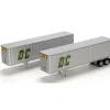 Athearn 28000 HO Scale DC 40' Exterior Post Trailer Set #1 (Set of 2) - Model Train Junction: Quality Parts and Art Supplies