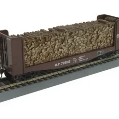 Athearn 91471 HO Scale Missouri Pacific Pulpwood Flat w/Load #728013 - Model Train Junction: Quality Parts and Art Supplies