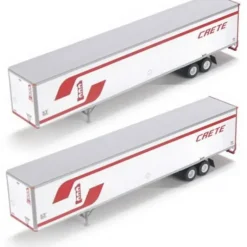 Athearn 28414 HO Scale RTR Crete 53' Wabash Duraplate Trailers (2) - Model Train Junction: Quality Parts and Art Supplies