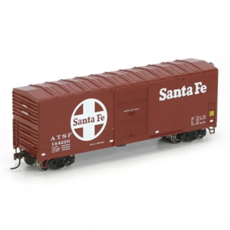 Athearn 73407 HO Scale Santa Fe 40' Modernized Boxcar #144226 - Model Train Junction: Quality Parts and Art Supplies
