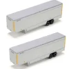 Athearn 27958 HO UPSZ W/Yellow Stripe 40' Parcel Trailer (Pack of 2) - Model Train Junction: Quality Parts and Art Supplies