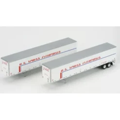 Athearn 28409 HO US Xpress 53' Wabash Duraplate Trailers #1 (Set of 2) - Model Train Junction: Quality Parts and Art Supplies