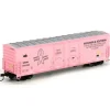 Athearn 91287 HO WSOR/Breast Cancer 50' Evans DD Plug Boxcar - RTR - Model Train Junction: Quality Parts and Art Supplies