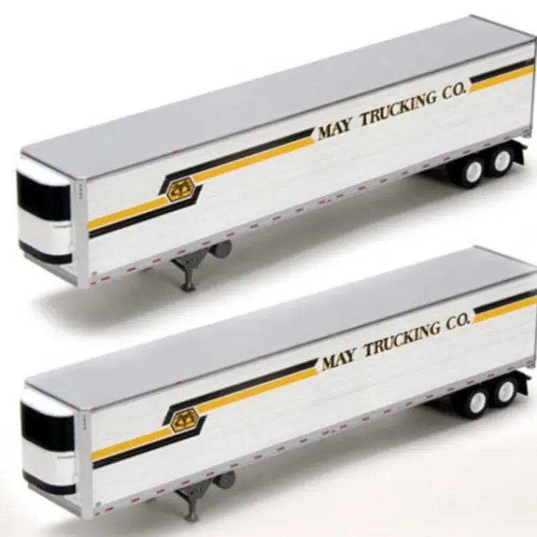 Athearn 28465 May Trucking 53' Reefer Trailers #1 (2) - Model Train Junction: Quality Parts and Art Supplies