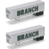 Athearn 17117 N Branch 40' Exterior Post Trailers #1 (2) - Model Train Junction: Quality Parts and Art Supplies