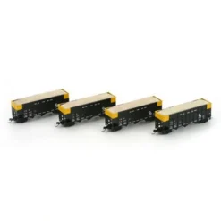 Athearn 22002 N Chesapeake & Ohio 40' Wood Chip Hopper with Load #1 (Set of 4) - Model Train Junction: Quality Parts and Art Supplies
