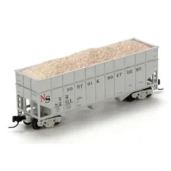 Athearn 22010 N Norfolk Southern 40' Wood Chip Hopper with Load #8201 - Model Train Junction: Quality Parts and Art Supplies