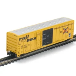 Athearn 17286 N RailBox 50' FMC Combo Door Boxcar Early #1 - Model Train Junction: Quality Parts and Art Supplies