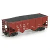 Athearn 70787 Santa Fe 34' Ribbed Hopper w/Coal Load #180619 - Model Train Junction: Quality Parts and Art Supplies