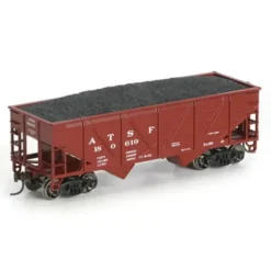 Athearn 70787 Santa Fe 34' Ribbed Hopper w/Coal Load #180619 - Model Train Junction: Quality Parts and Art Supplies