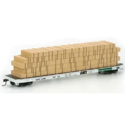 Athearn 81944 Soo Line 60' Flat w/Lumber Load #2 - Model Train Junction: Quality Parts and Art Supplies