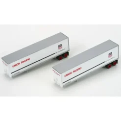 Athearn 73312 Union Pacific 40' Smooth Side Z-Van Trailers (Set of 2) - Model Train Junction: Quality Parts and Art Supplies