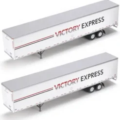 Athearn 28424 Victory Express 53' Wabash Duraplate Trailers #2 (Set of 2) - Model Train Junction: Quality Parts and Art Supplies