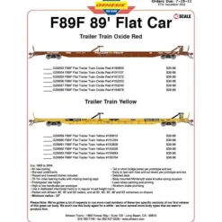 Athearn G29554 TT/Oxide #151107 HO F89F Flat - Model Train Junction: Quality Parts and Art Supplies