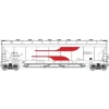 Atlas 20001077 HO ACF 4-Bay Centerflow Covered Hopper - Red Venturi #51643 - Model Train Junction: Quality Parts and Art Supplies